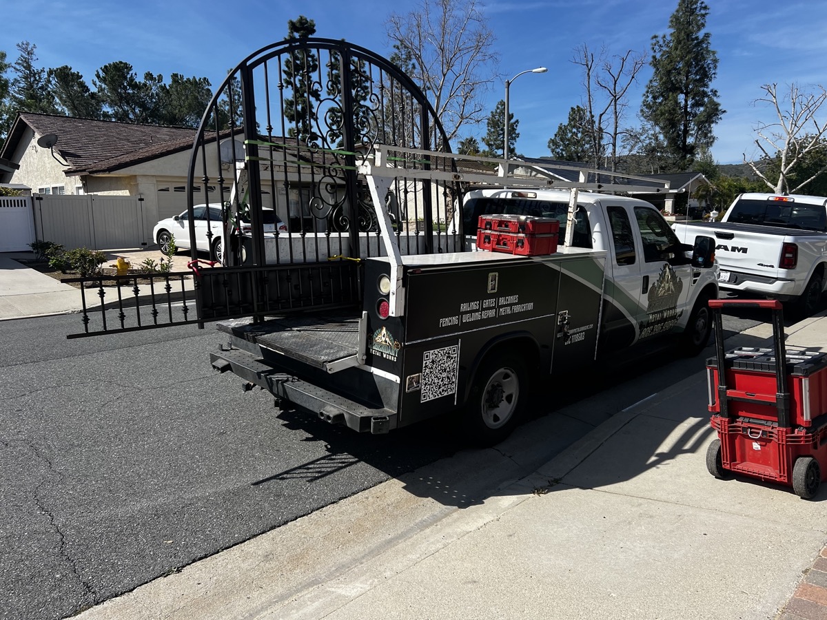 Legendary Metal Works delivery truck with gate